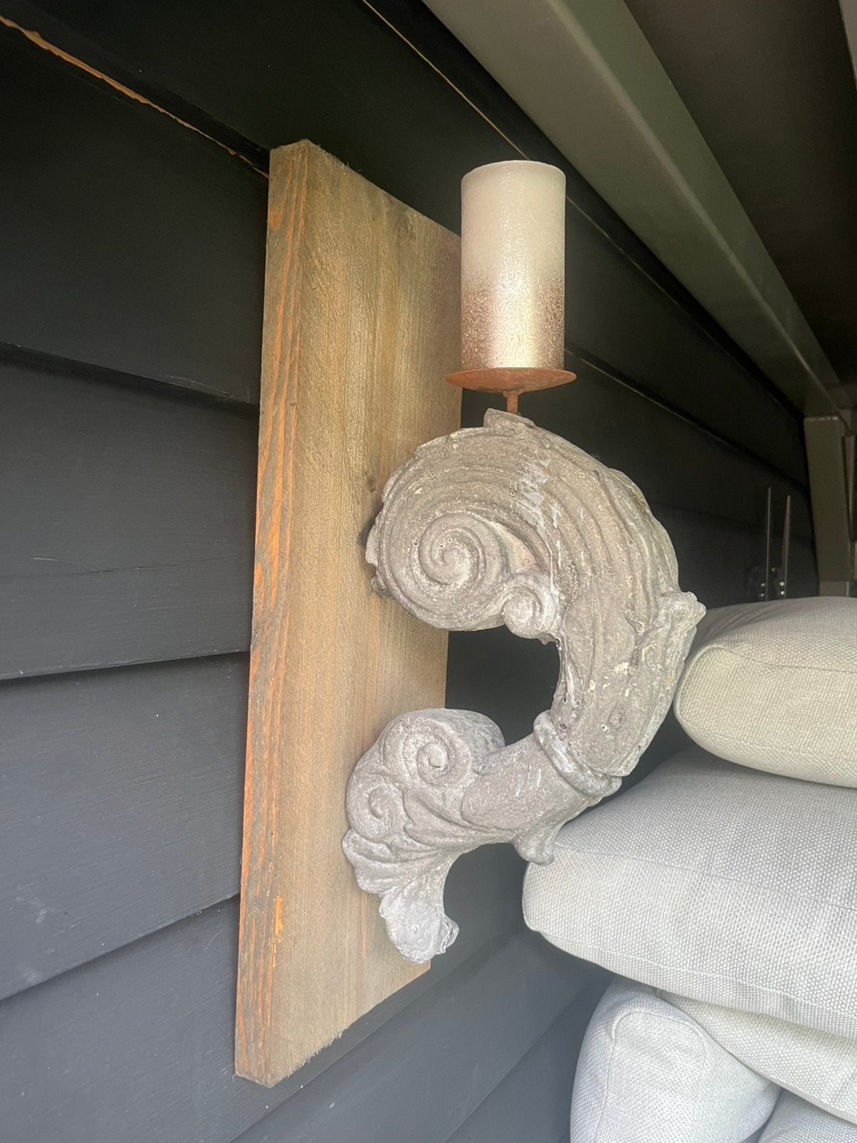 Hang Kandelaar op houten plank, Huis en Inrichting, Woonaccessoires | Kandelaars en Kaarsen, Ophalen of Verzenden, Hout