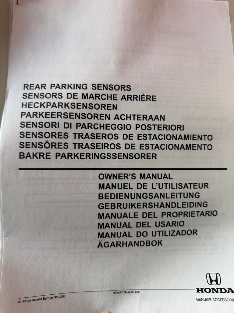 Honda Insight Parkeersensoren Achter  - Nieuwstaat, Ophalen of Verzenden, Nieuw, Honda