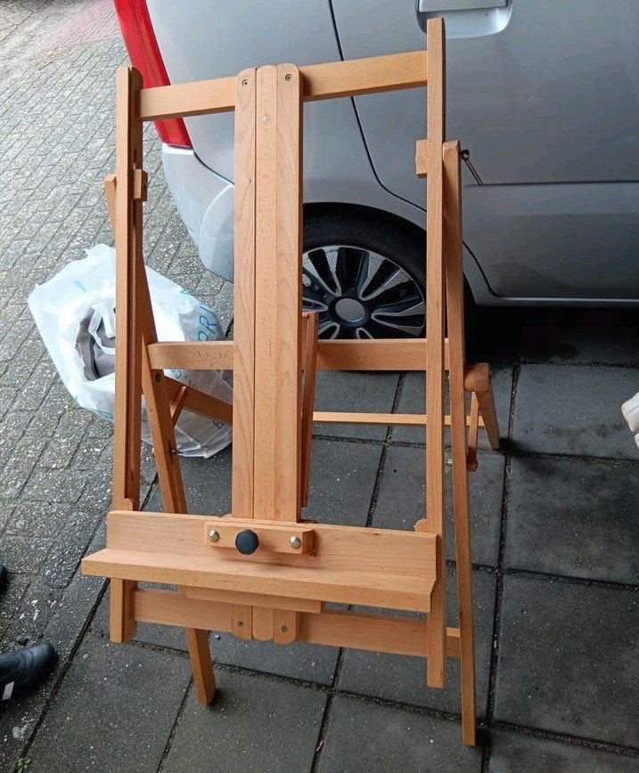 Houten schildersezel, opvouwbaar en verstelbaar, Hobby en Vrije tijd, Schilderen, Ophalen, Nieuw, Ezel