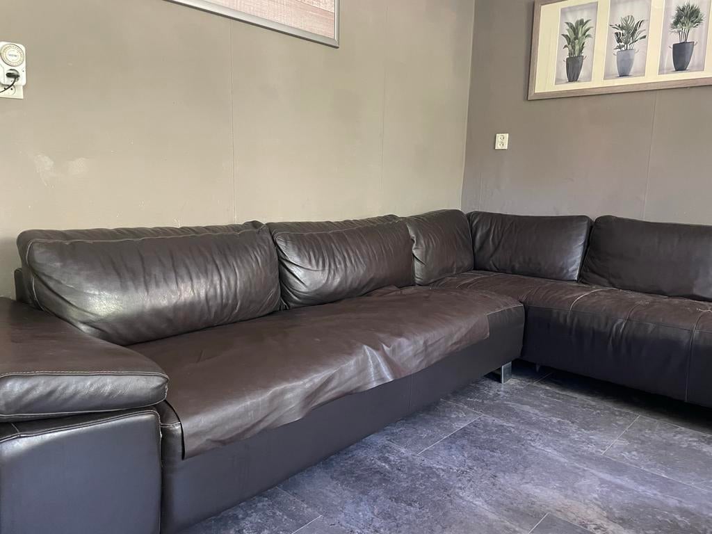 GRATIS Hoekbank merk H&H, Huis en Inrichting, 250 tot 300 cm, Gebruikt, 100 tot 125 cm, Hoekbank