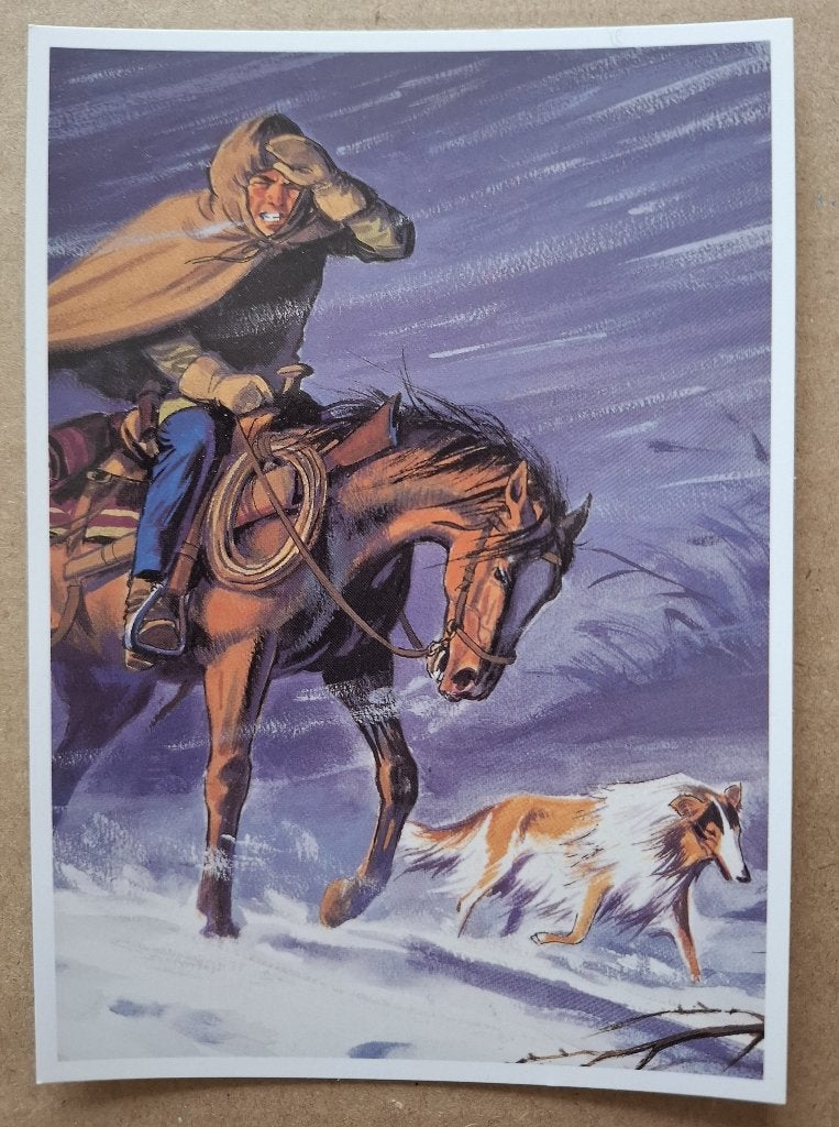 kaart Bessy met Andy op een paard, studio Vandersteen, Verzenden, Overige figuren, Gebruikt, Overige typen