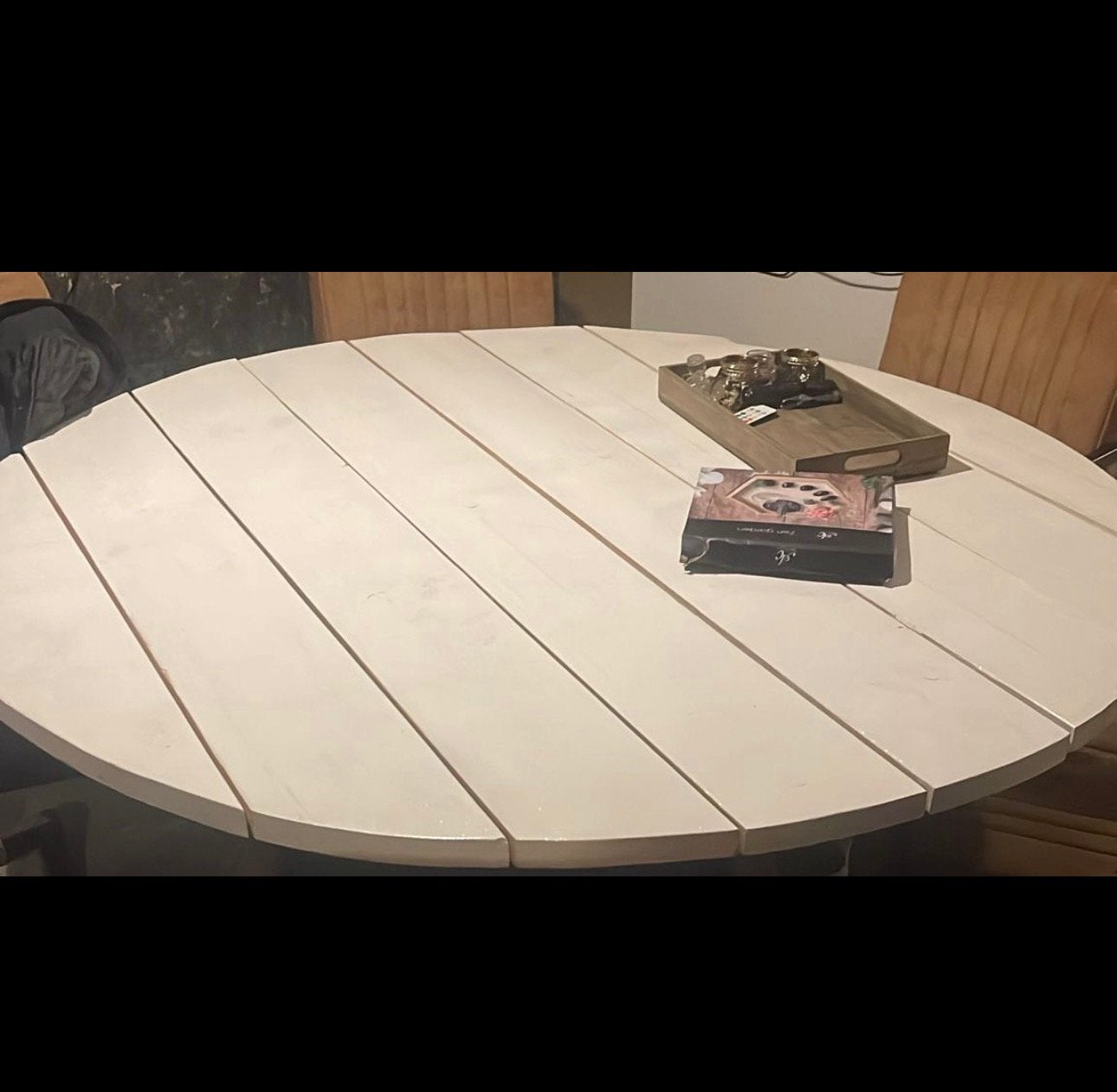 Keuken tafel, Ophalen, Gebruikt, Rond, Hout