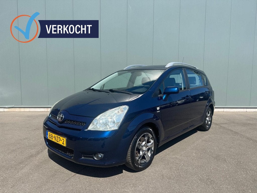 Toyota Corolla Verso 1.8 VVT-i Terra 7 PERSOONS | CLIMA AIRC, Auto's, 13 km/l, 129 pk, Blauw, 7 stoelen