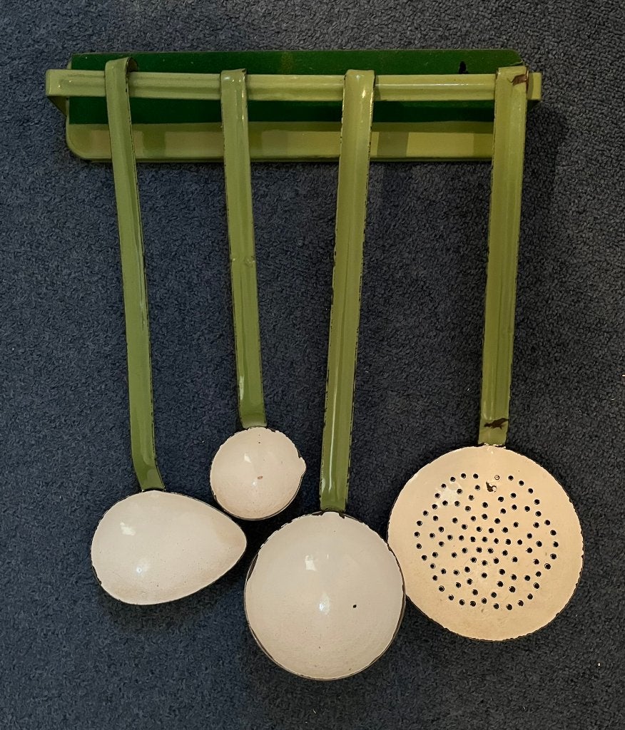Mooie emaille lepelenrek., Antiek en Kunst, Antiek | Emaille, Ophalen of Verzenden
