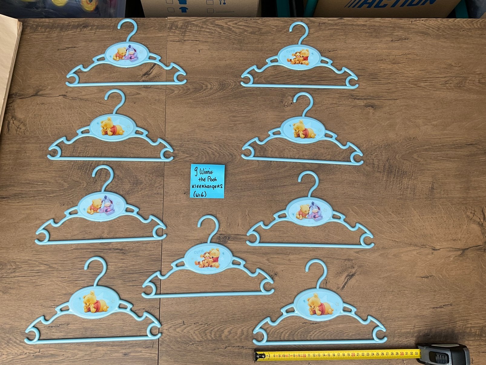 9 kleerhangers kleerhaken Disney Winnie the Pooh kunststof, Ophalen, Winnie de Poeh of vrienden, Beeldje of Figuurtje