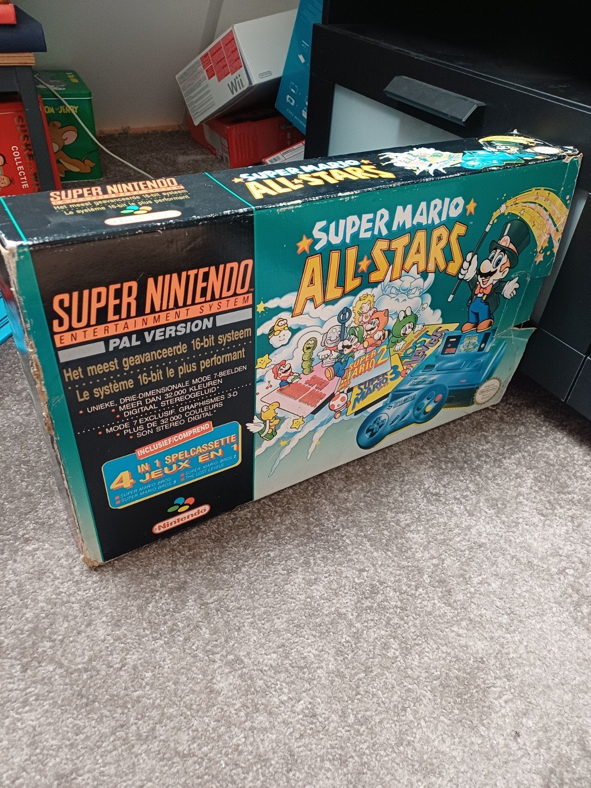 Snes super mario all stars edition boxed., Spelcomputers en Games, Spelcomputers | Nintendo Super NES, Ophalen of Verzenden, Gebruikt