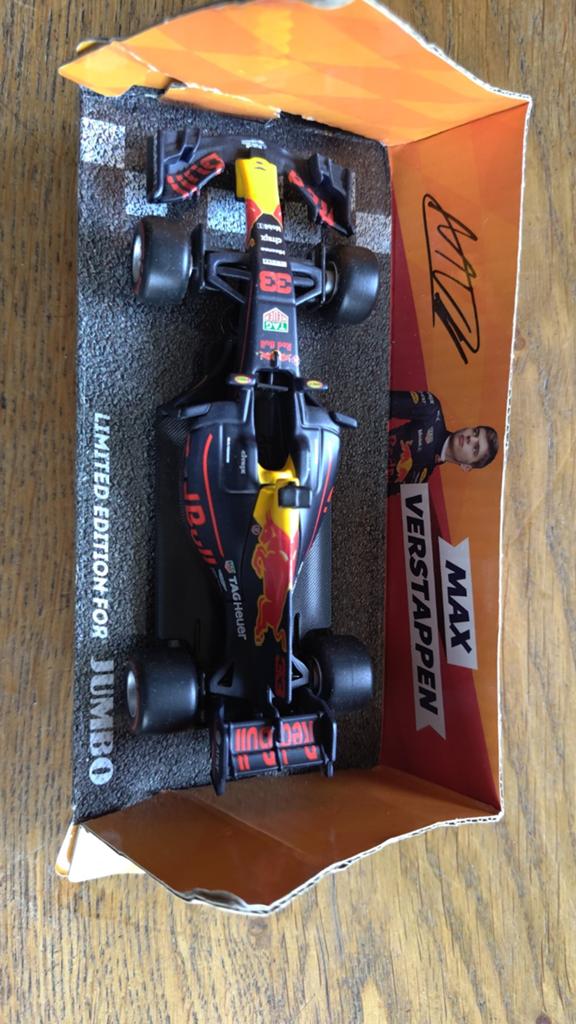 Max Verstappen Red Bull Racing F1 auto - Jumbo Limited, Ophalen of Verzenden, Zo goed als nieuw, Auto, Overige merken