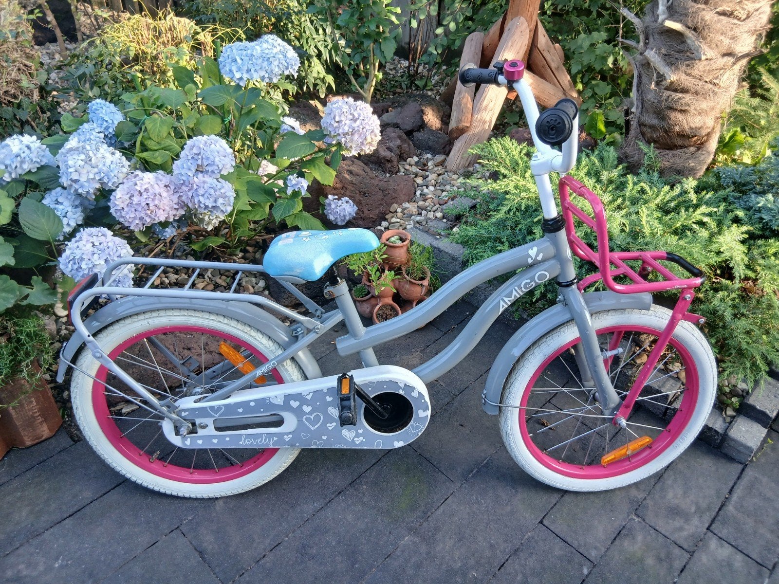 Nette Amigo Lovely meisjesfiets Kinderfiets 18 inch, Fietsen en Brommers, Fietsen | Kinderfietsjes, Ophalen, Terugtraprem, Amigo Lovely