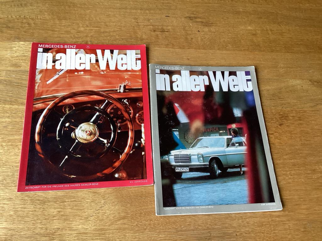 Mercedes-Benz 'In aller Welt' Tijdschr. (2 st.)1971 en 1973, Ophalen of Verzenden, Gelezen, Mercedes