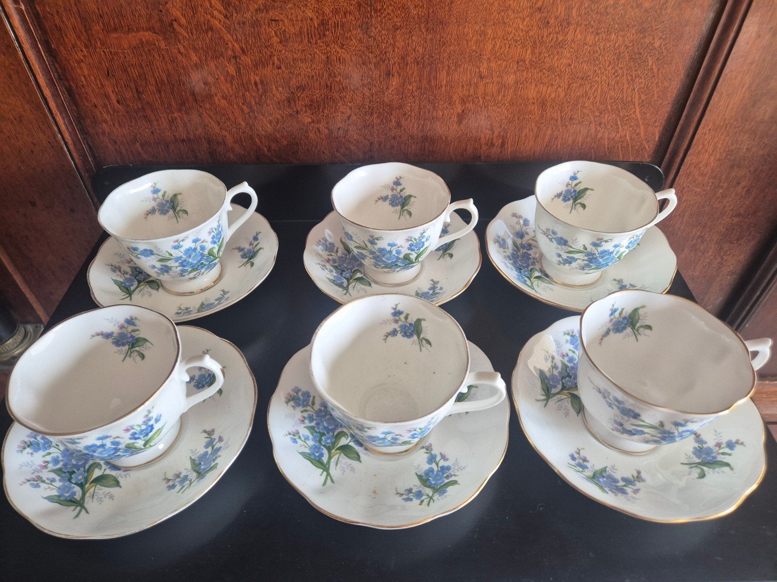 Forget-me-not royal albert porselein, Verzamelen, Ophalen of Verzenden, Gebruikt, Porselein, Kop en/of schotel