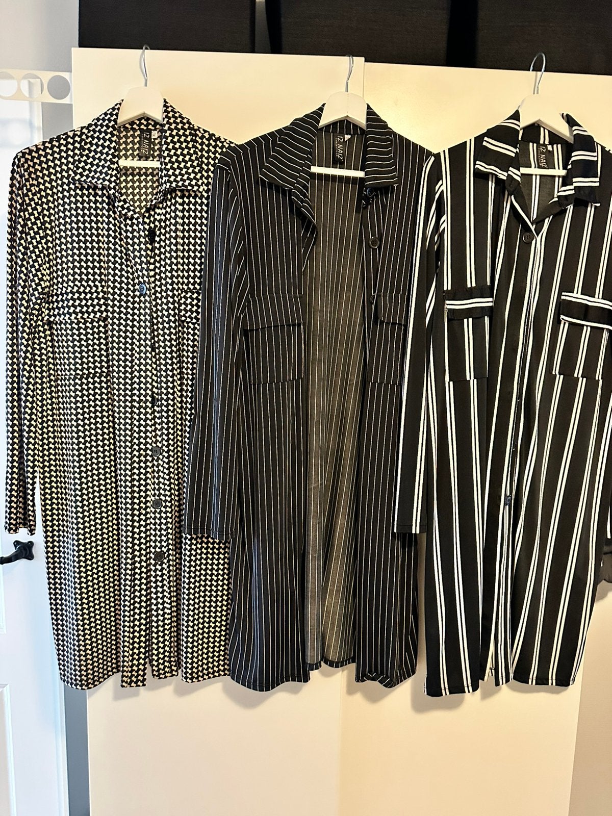 Iz naiz travelstof doorknoopjurk  blouse maat XL zwart zgan, Ophalen of Verzenden, Zo goed als nieuw, Maat 46/48 (XL) of groter