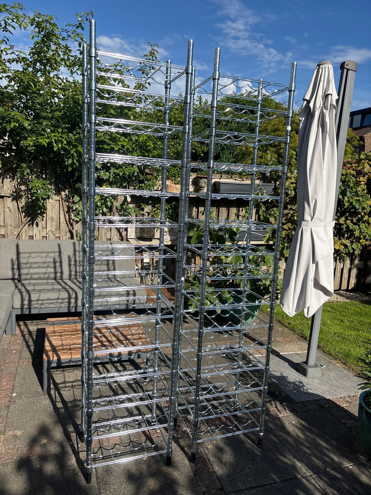 IKEA Omar flessenrek 46x36x210 (2 stuks), Ophalen, Zo goed als nieuw, Metaal, 25 flessen of meer