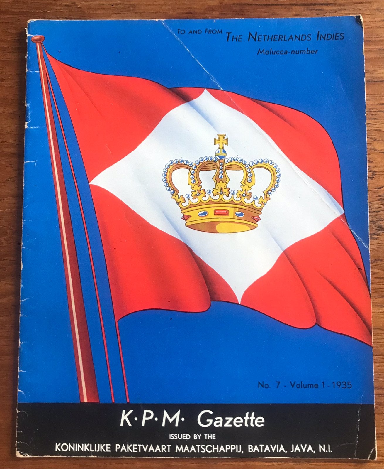 KPM Gazette 1935 NL Indië vaart Molukken Ambon Indonesië, Verzenden, Zo goed als nieuw, Motorboot, Boek of Tijdschrift