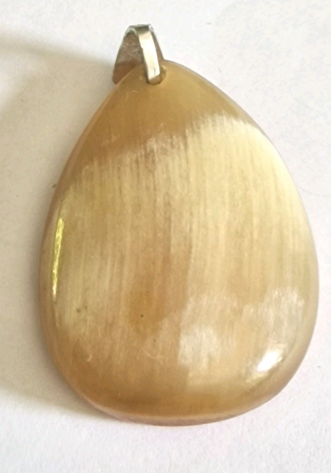 Ketting kunststof steen., Ophalen of Verzenden, Zo goed als nieuw, Zilver, Overige materialen