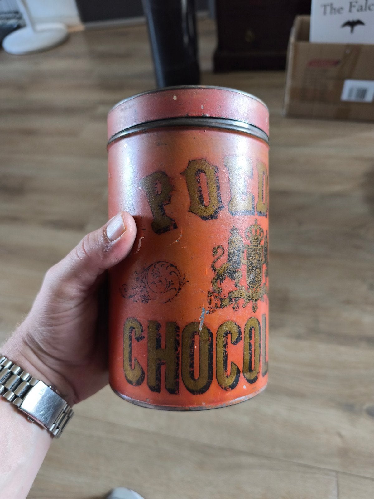 Vintage Poeder Chocolade Blik - Decoratief Verzamelobject, Verzamelen, Ophalen of Verzenden