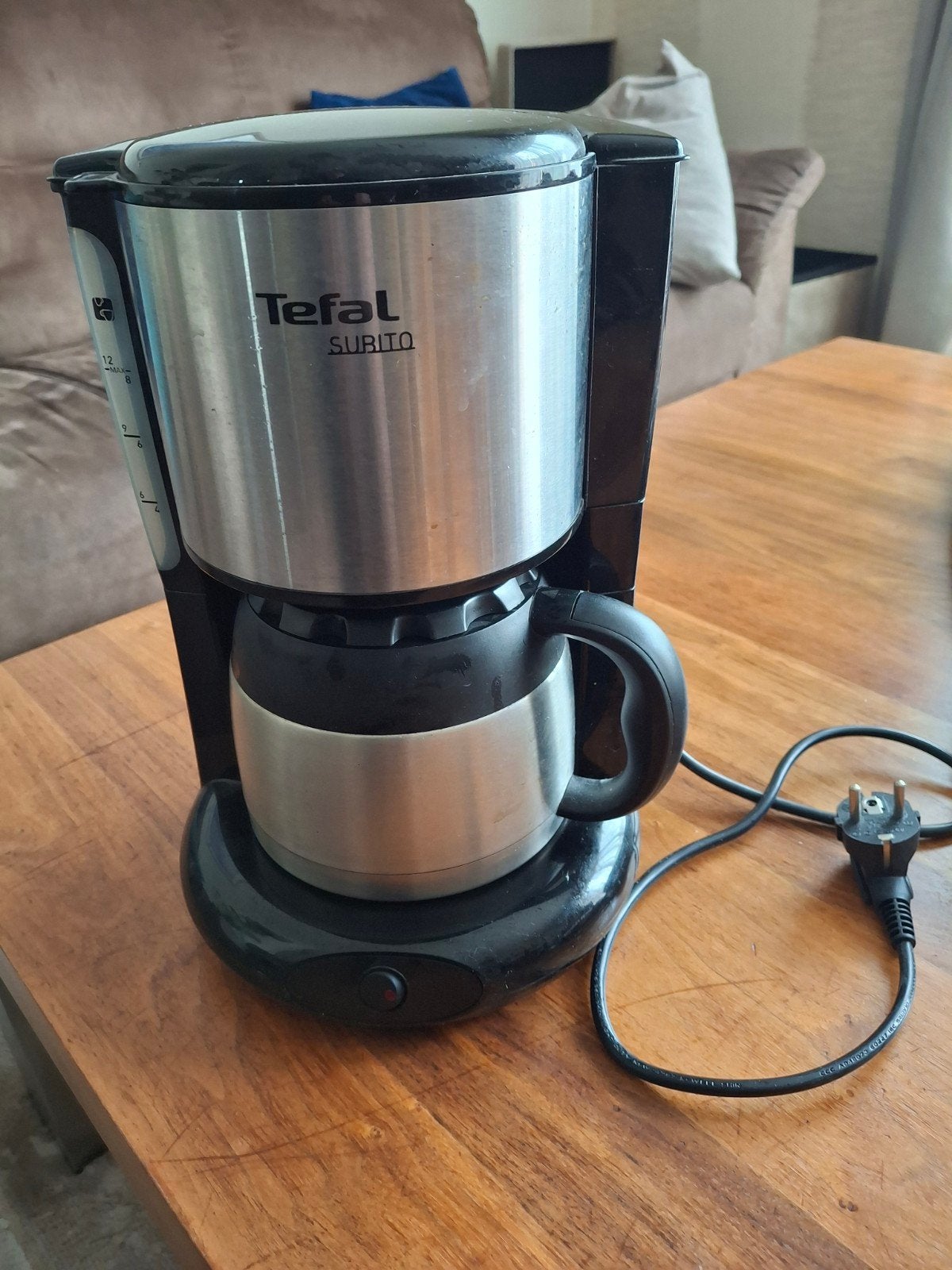 Tefal Subito Koffiezetapparaat met Thermoskan, Ophalen, Gebruikt, 10 kopjes of meer, Koffiemachine