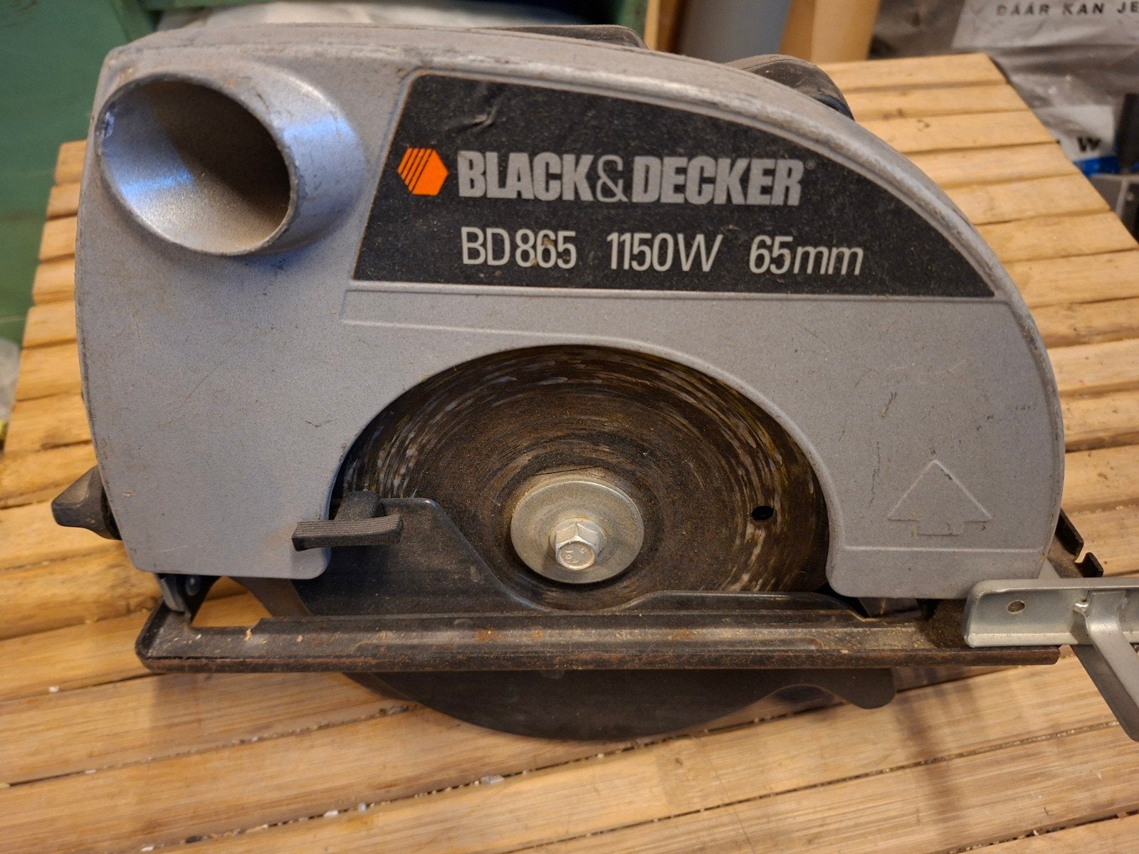 Black & Decker Cirkelzaag BD865 - 1150W, 65mm zaagdiepte, Gebruikt, Cirkelzaag, 600 tot 1200 watt, Ophalen of Verzenden