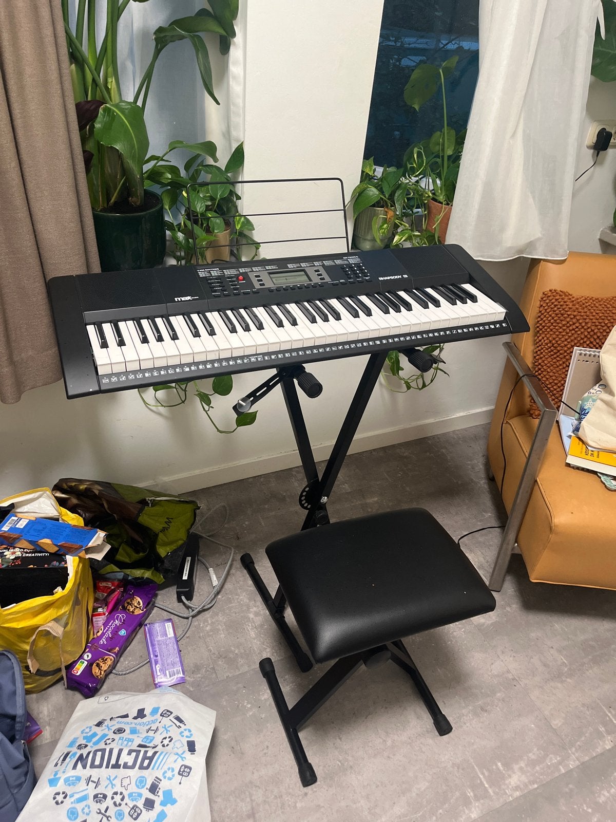 Zo goed als nieuwe Medeli Rhapsody II keyboard, Muziek en Instrumenten, Ophalen, 61 toetsen, Nieuw, Met standaard