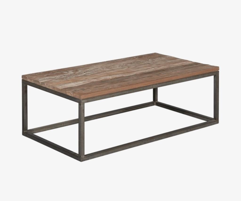 Industriële salontafel + tv-meubel – hout met metalen frame, Ophalen, Industriële salontafel + tv-meubel – hout met metalen frame