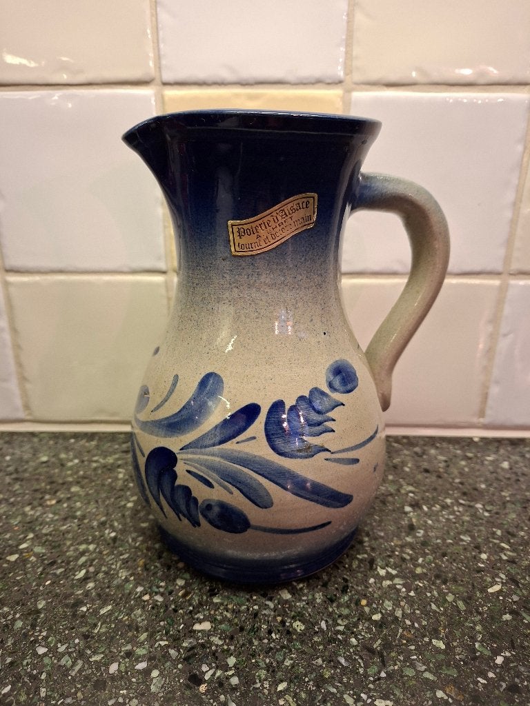Anne Ehret schenkkan potterie de grès d'Alsace, Ophalen of Verzenden