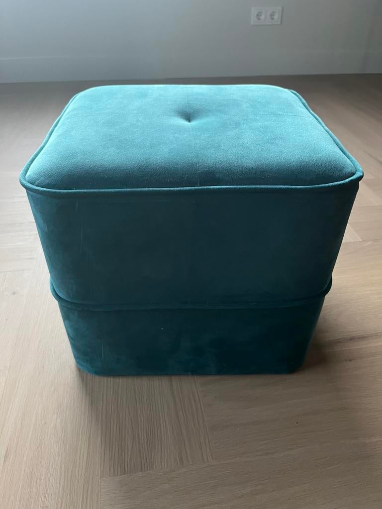 Kleine poef, Huis en Inrichting, Banken | Voetenbanken en Poefen, Ophalen, Minder dan 50 cm, Vierkant, Minder dan 50 cm