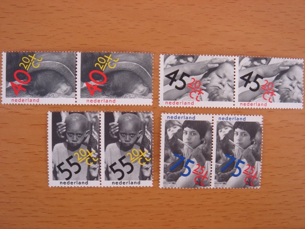 NVPH 1186, 1187, 1188 en 1189 Kinderzegels Rechten kind 1979, Ophalen of Verzenden, Na 1940, Postfris