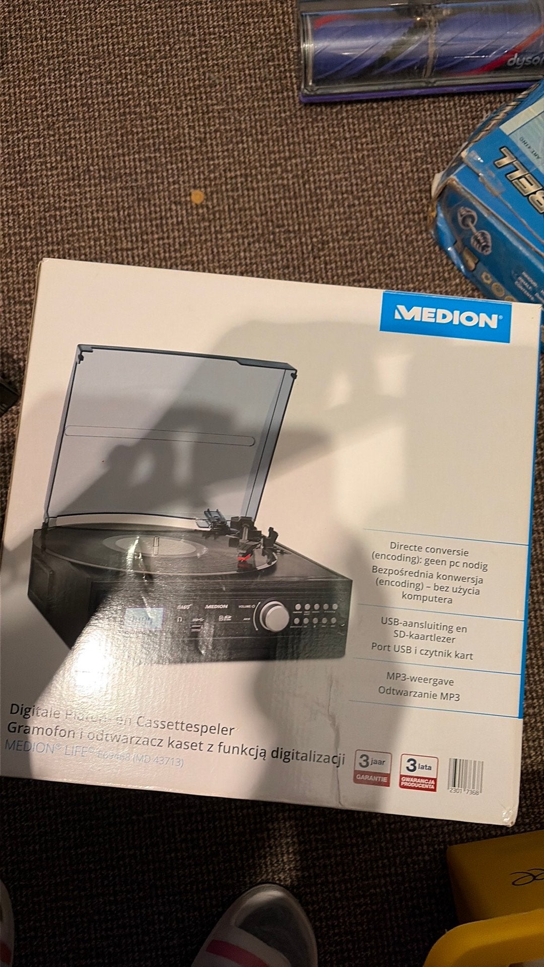 Medion Digitale Platenspeler en Cassettespeler (MD-43713), Audio, Tv en Foto, Platenspelers, Overige merken, Nieuw, Ophalen of Verzenden