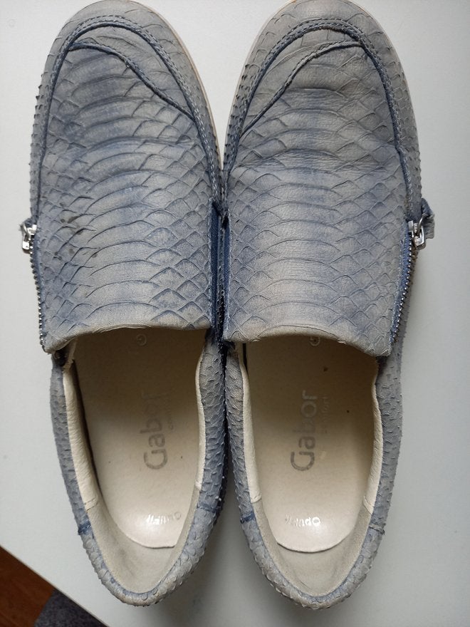 GABOR mooie jeans blauwe instappers, maat 4.5 / 37.5, Gabor, Verzenden, Blauw, Sneakers of Gympen