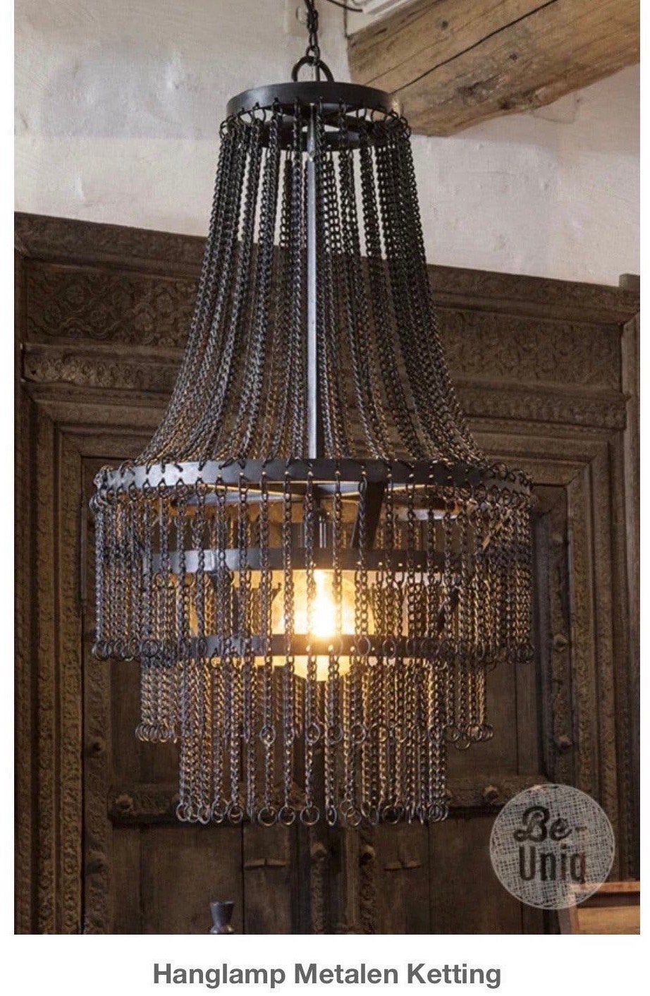 Nieuwe landelijke hanglamp Katie - Hoffz stijl, Ophalen, Nieuw, Metaal, E27 (groot)