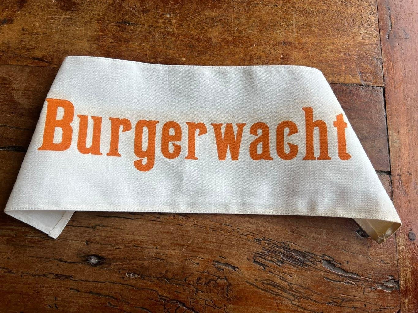 Nederlandse mobilisatie vrijwillige Burgerwacht Armband, Verzamelen, Verzenden, Nederland, Embleem of Badge