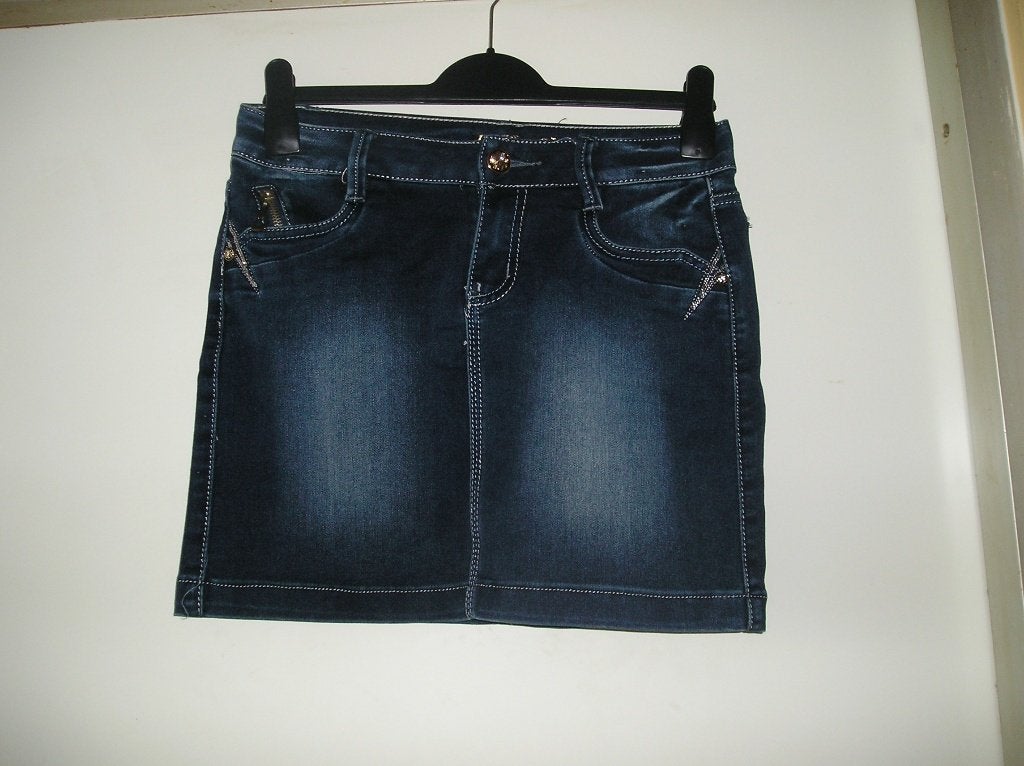 Dameskleding: korte spijkerrok, mt 27, Kleding | Dames, Rokken, Zo goed als nieuw, Maat 36 (S), Blauw, Boven de knie, Ophalen of Verzenden