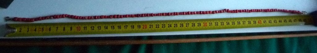 KLEDERDRACHT KETTING MET OUDE KORALEN KRALEN 50 CM, Sieraden, Tassen en Uiterlijk, Verzenden, Overige materialen, Ketting