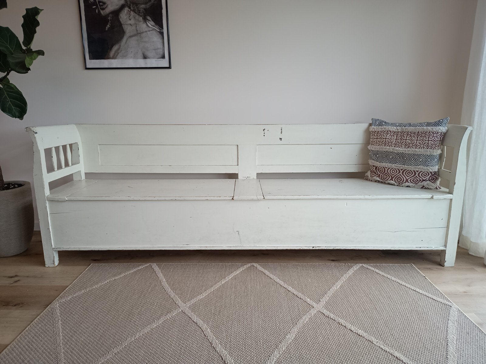 Klepbank vintage hangemaakt!, Tuin en Terras, Tuinbanken, Ophalen, Gebruikt, Hout