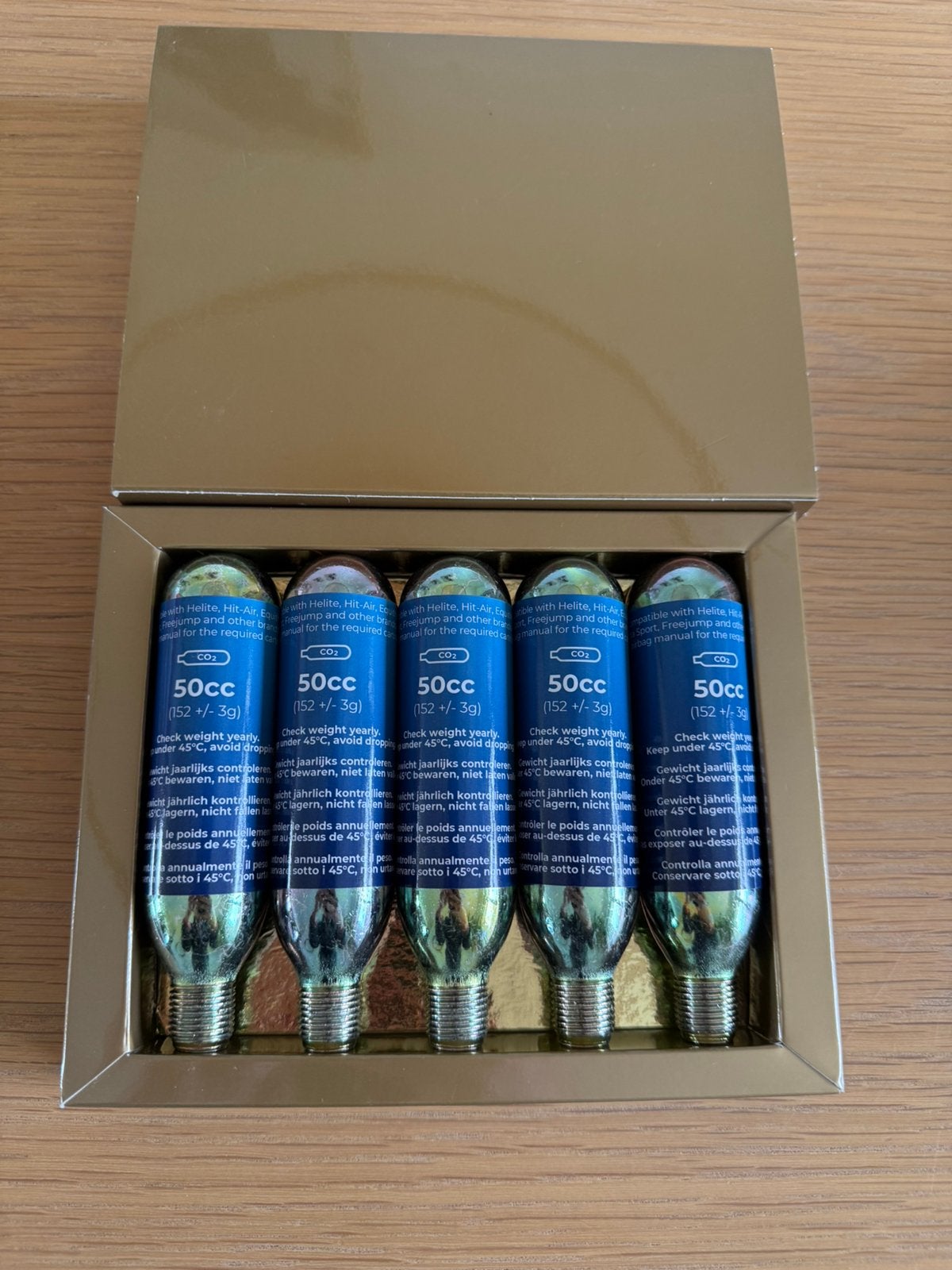 Set 5 x 50cc (33g) CO2 patronen voor airbag, Dieren en Toebehoren, Paarden en Pony's | Beschermers, Ophalen of Verzenden, Nieuw