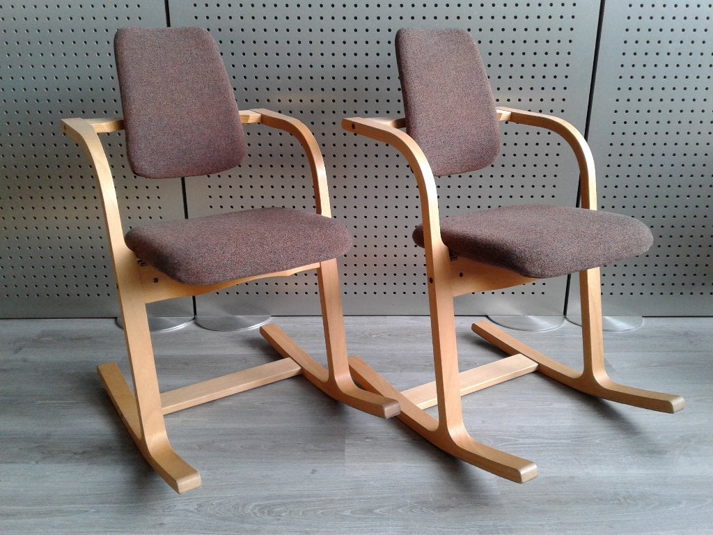 Set van 2x Variér (Stokke) Actulum (Bruin), Als Nieuw!, Huis en Inrichting, Stoelen, Twee, Bruin, Ophalen of Verzenden, Zo goed als nieuw