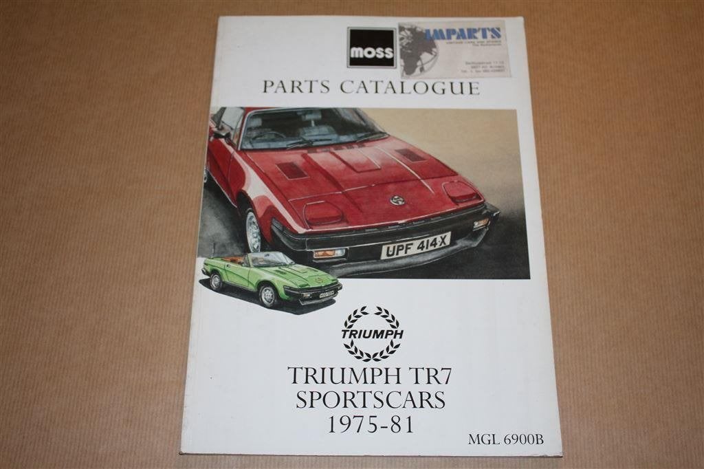 Triumph TR7 Sportscars 1975-81 - Parts Catalogue, Auto diversen, Ophalen of Verzenden