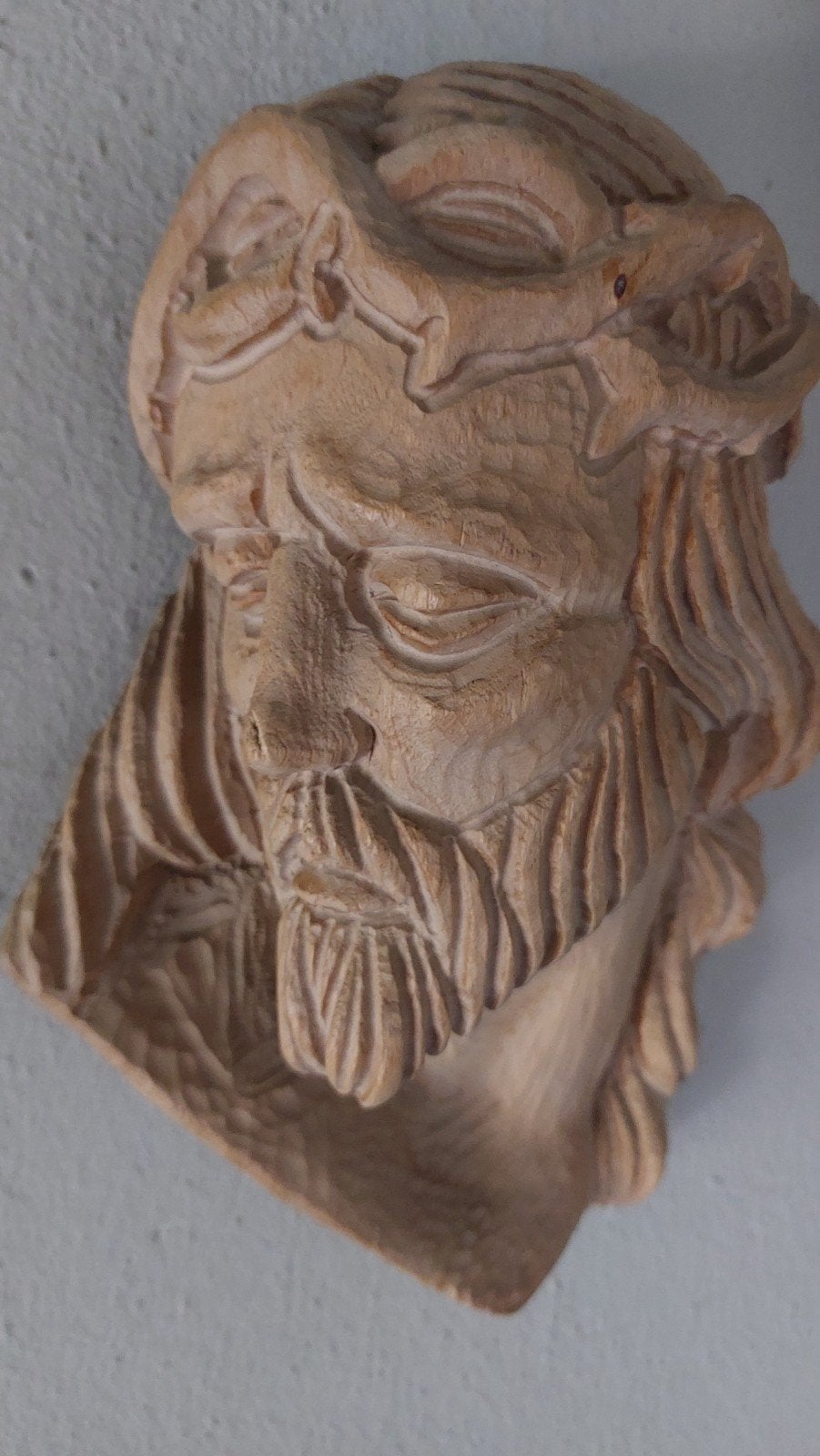 JEZUS BUSTE HOUT, Antiek en Kunst, Ophalen of Verzenden