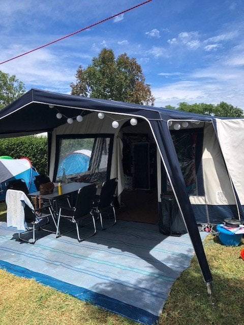 vouwwagen roadmaster family S uit 2002, Caravans en Kamperen, Ophalen, Meerkleurig, Aanwezig, Meer dan 6