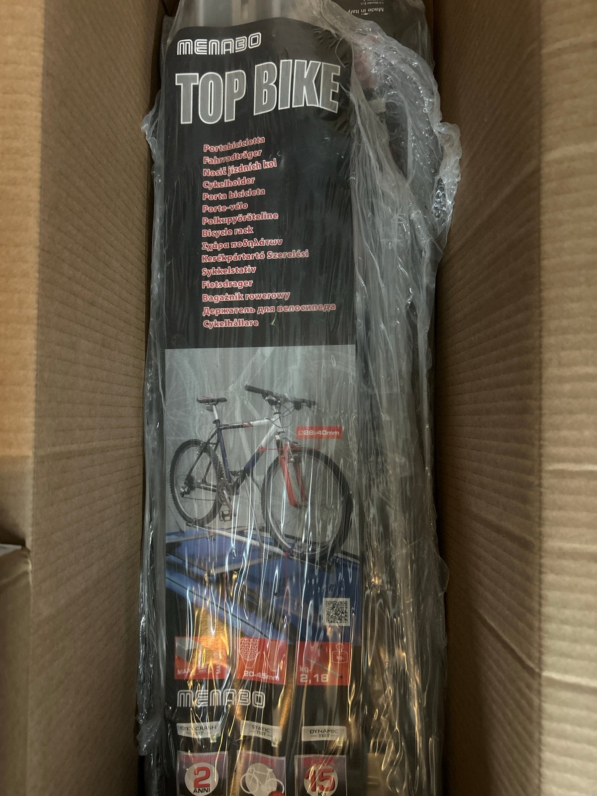 Menabo Top Bike fietsdrager dakkoffer - Nieuw in doos, Ophalen, Nieuw