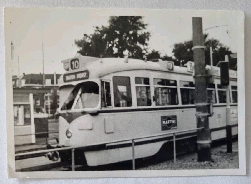 97)Foto Tram PCC lijn 10 Voorburg/Den Haag, Ophalen of Verzenden, Zo goed als nieuw, Tram, Kaart of Prent