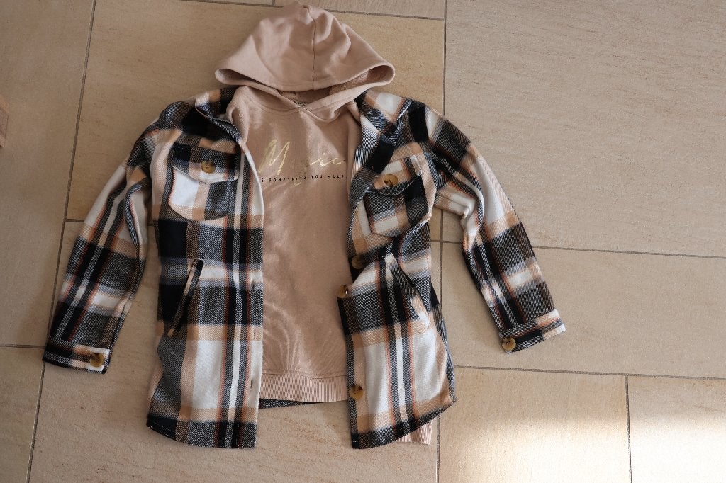 D-zine blouse vest jas beige zwart zomerjas, Ophalen, Meisje, Trui of Vest, Zo goed als nieuw