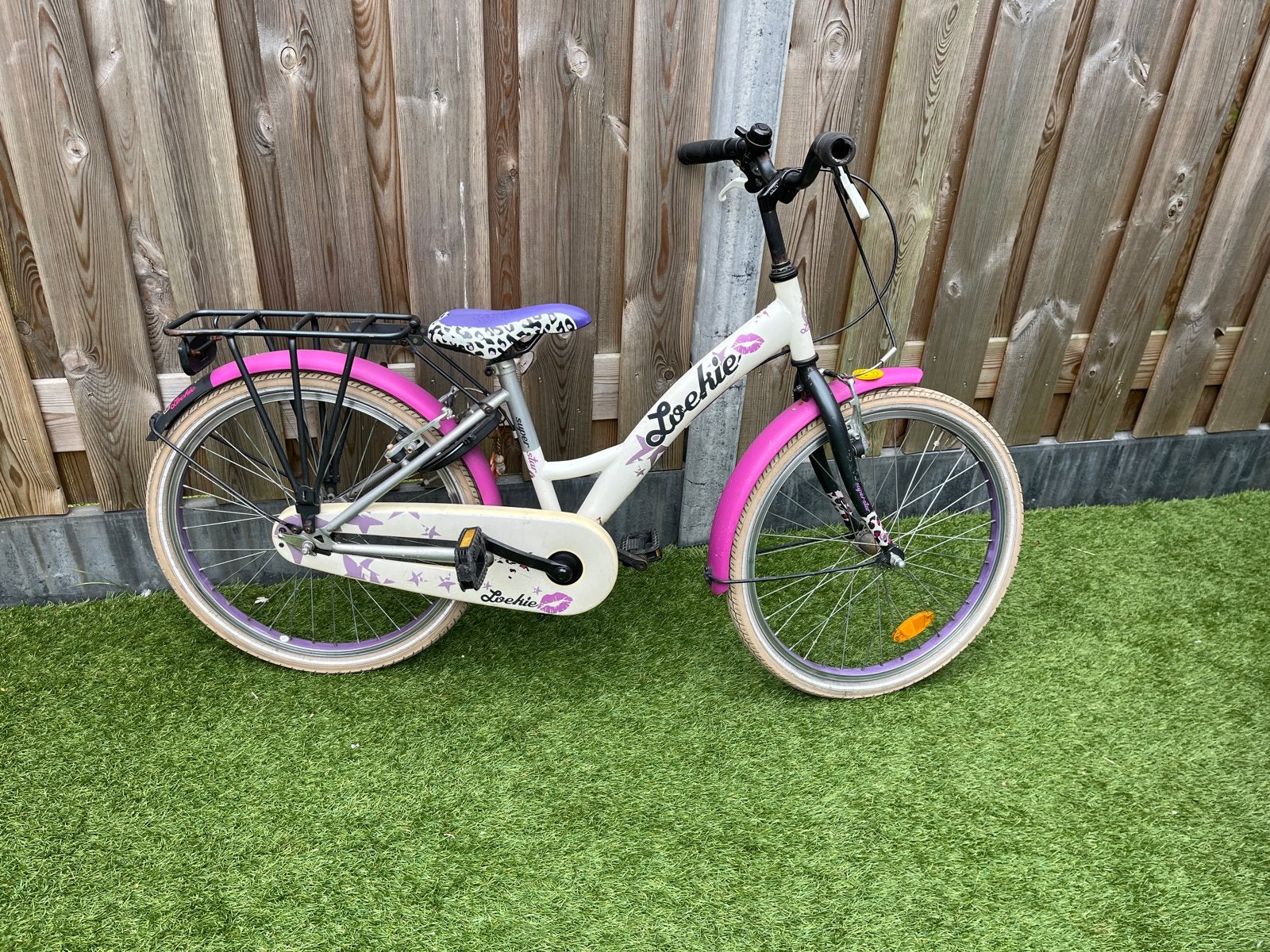 Loekie meisjesfiets met slot, Ophalen, Gebruikt, Terugtraprem, 20 inch of meer