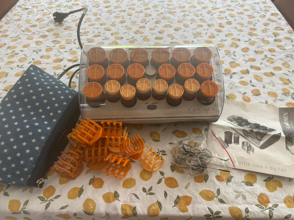 Carmen C4020 Krulset - Complete set met 24 krullers, Ophalen of Verzenden, Gebruikt, Krultang of Stijltang