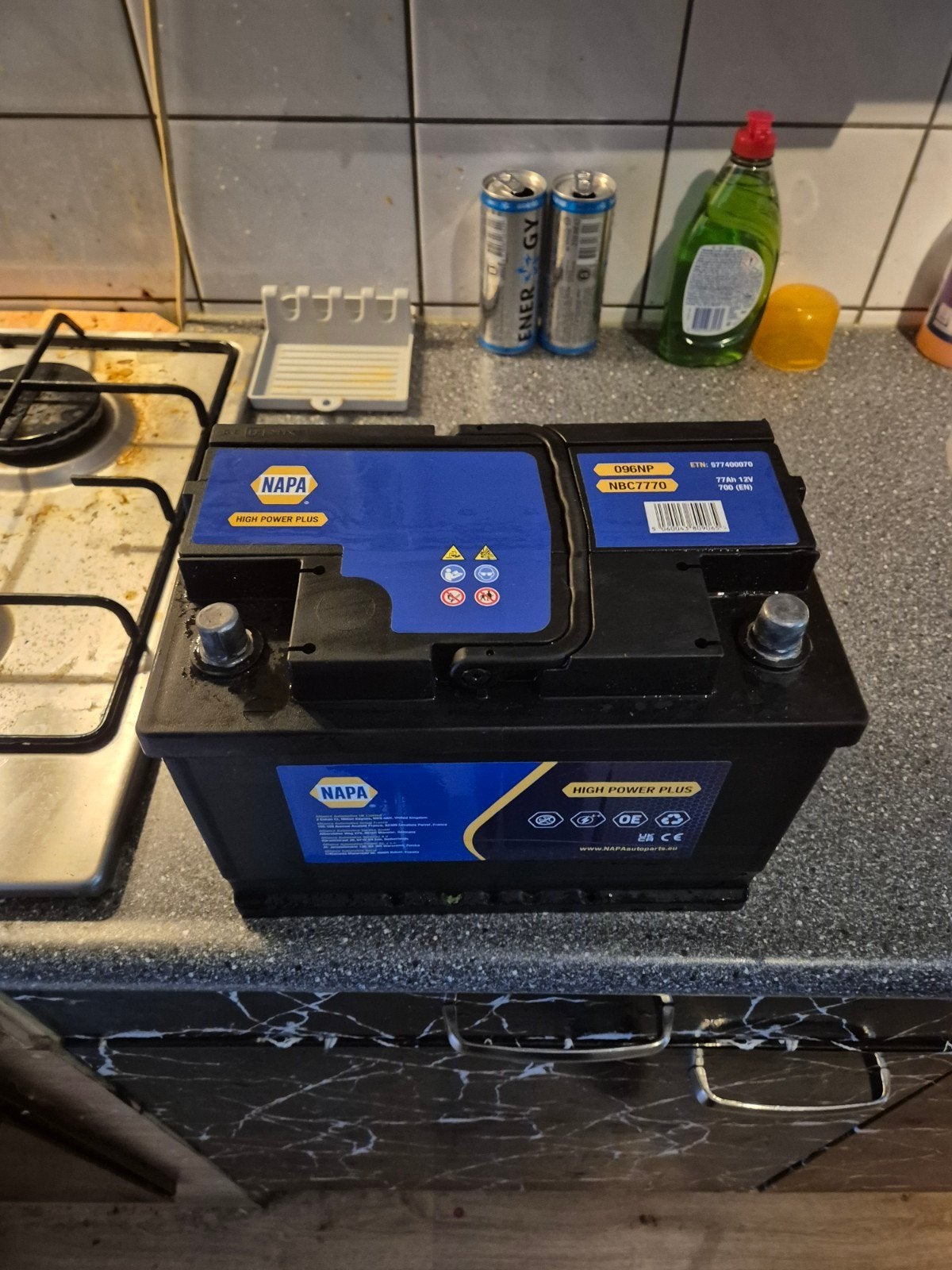 NAPA High Power Plus Accu 77Ah 12V 700A (EN), Ophalen, Gebruikt, Universele onderdelen