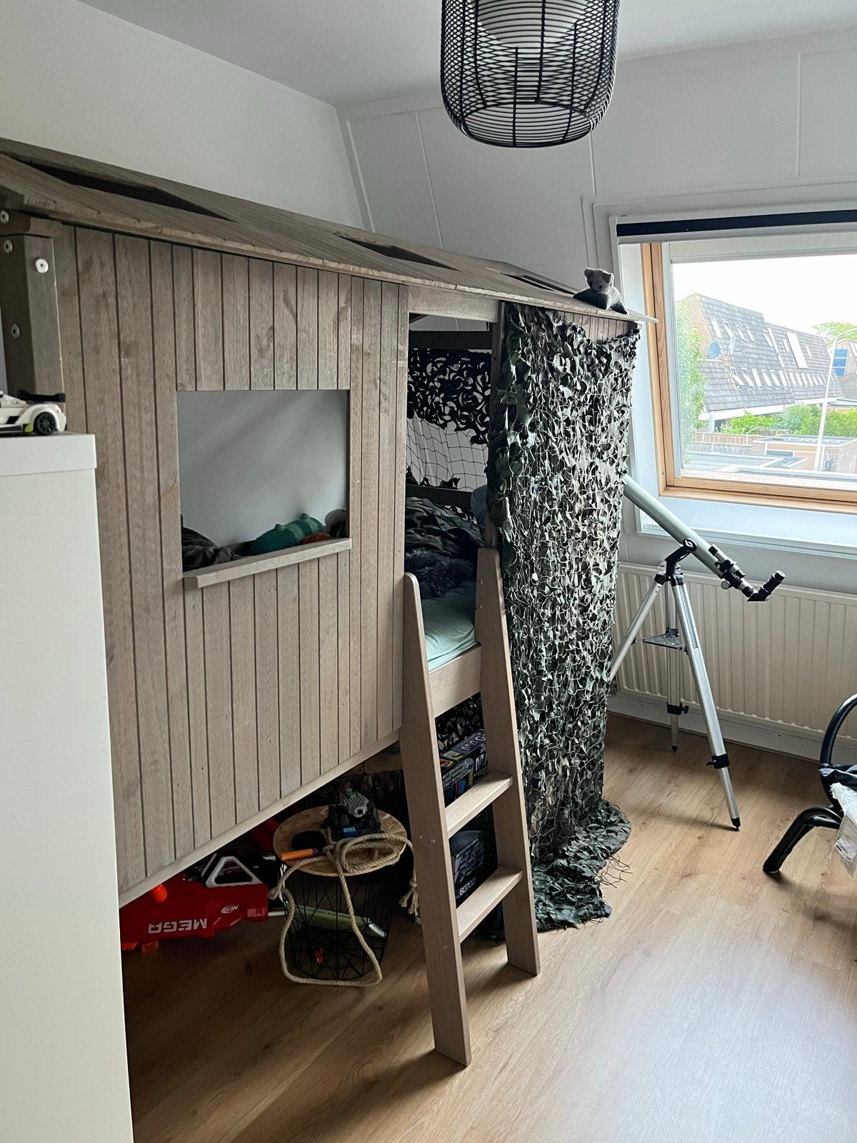 Boomhutbed voor 1 persoon - Hoogslaper, Ophalen, Gebruikt, Hoogslaper of Stapelbed