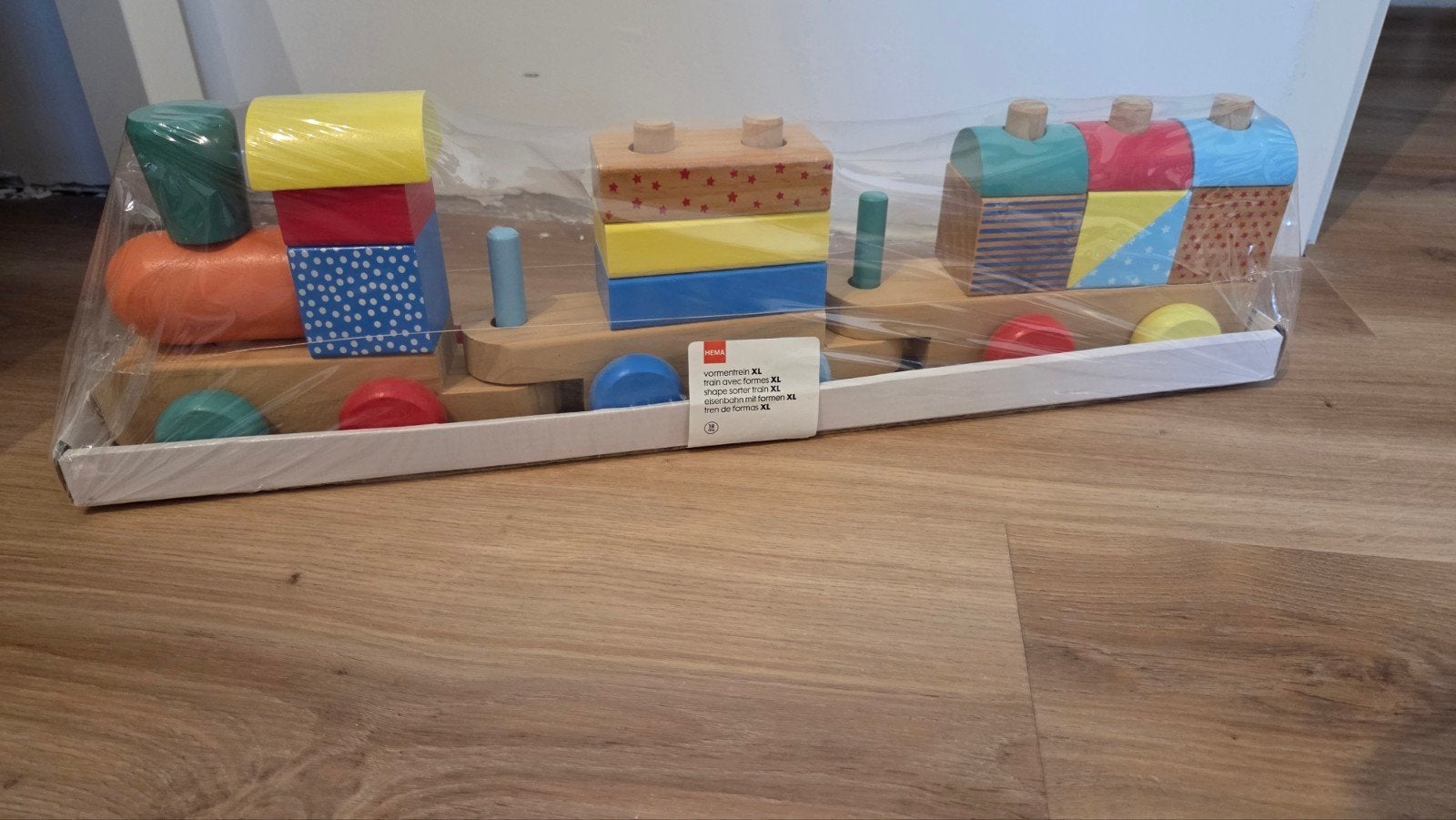Hema Houten Blokken Trein XL - Nieuw in verpakking, Ophalen, Nieuw