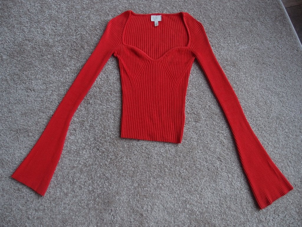 Erg mooie H&M meisjes dames top trui longsleeve XS, Kleding | Dames, H&M, Oranje, Ophalen of Verzenden, Zo goed als nieuw