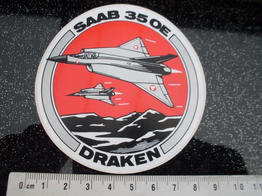 sticker saab 35 oe draken straaljagers army, Verzenden, Zo goed als nieuw, Bedrijf of Vereniging