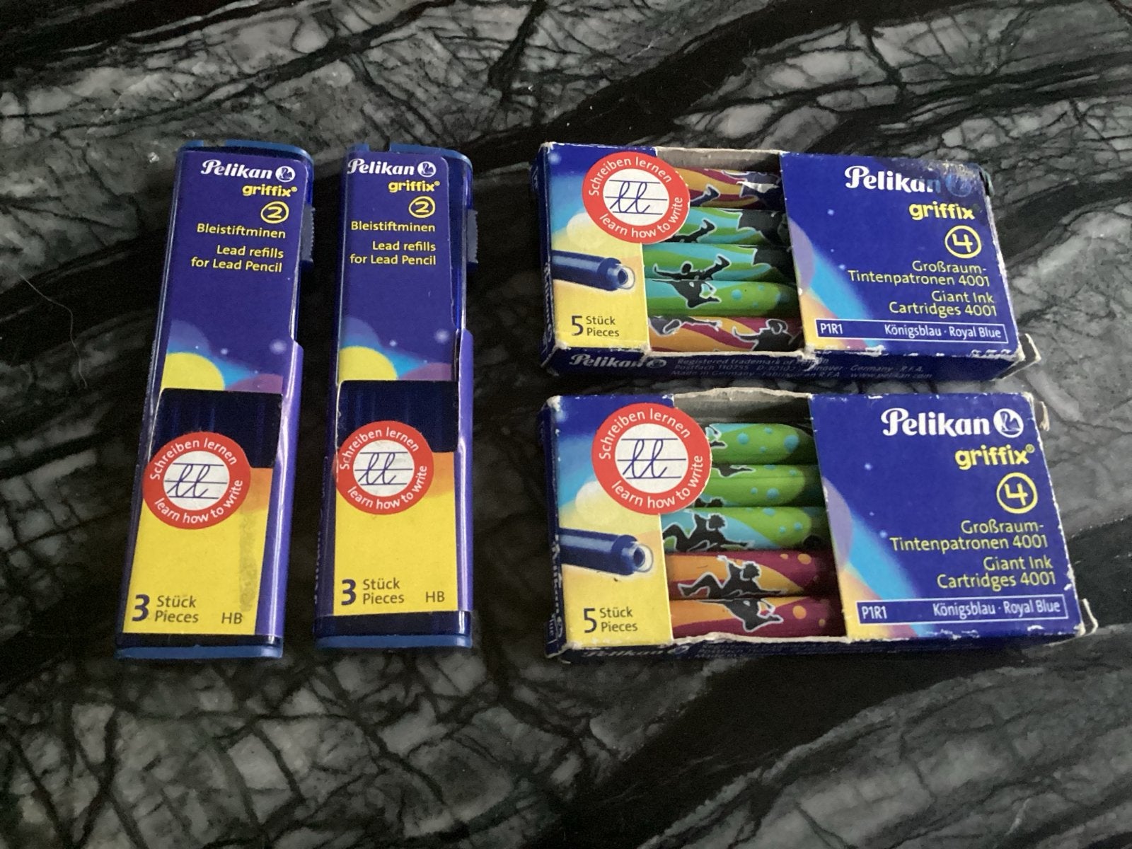 Pelikan Griffix navulset 2 HB potloodstiften 2 inktpatronen, Ophalen of Verzenden, Nieuw