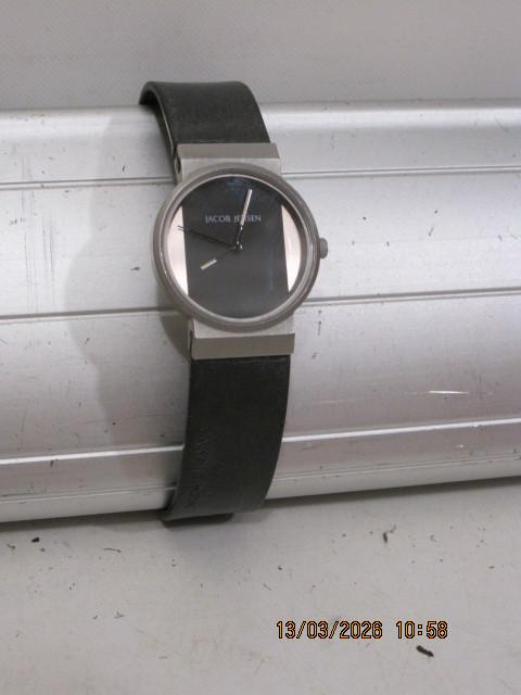 jacob jensen 722 horloge dames (379), Overige merken, Gebruikt, Staal, Polshorloge